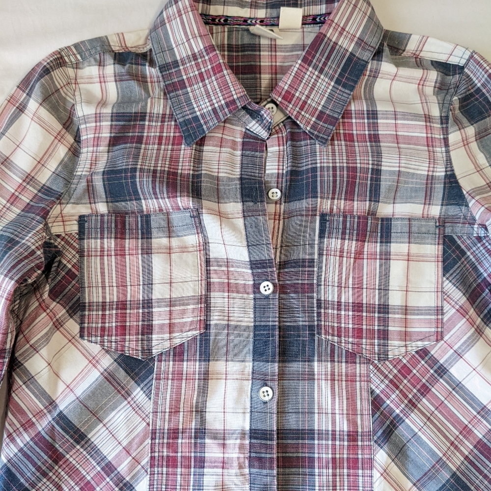 Roxy Long Sleeve Flannel Button Down - image 3